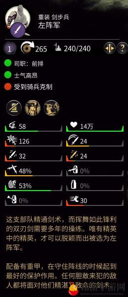 《全面战争：三国》武器效能剖析——破甲剑数值详述